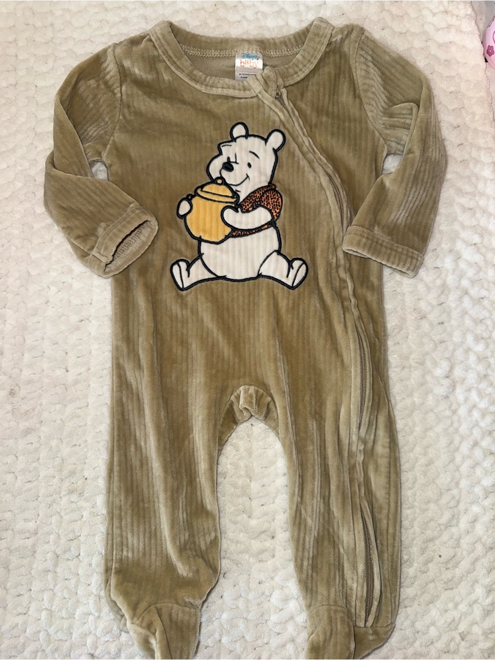 Baby One-Piece with Honey Pot Pooh - Beige